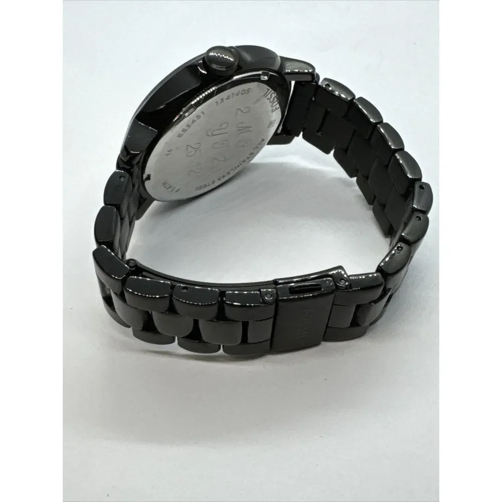 Fossil Chelsey ES3451 Women Black Stainless Steel Analog Dial Wrist Watch JNA334